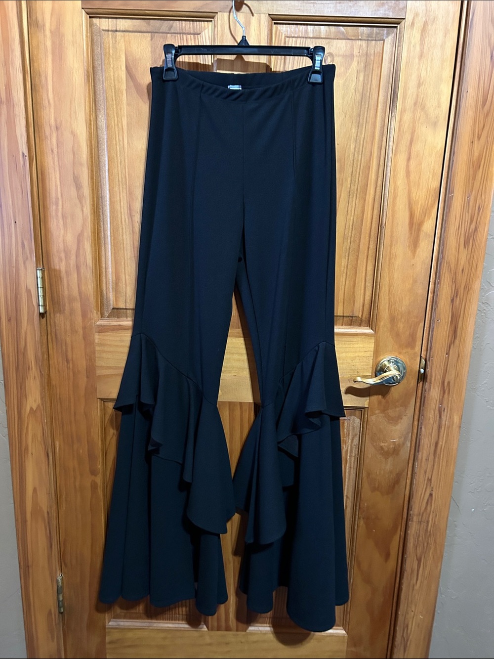 Women’s Black Ruffle Flare Pants